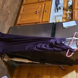Elegant Davids Bridal Purple Dress With Slit On Side